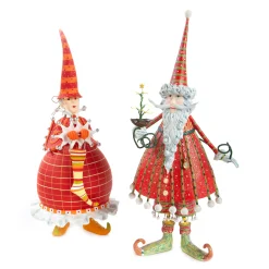 MacKenzie-Childs Patience Brewster Dash Away Red Mrs. Santa Figure* Room Accents