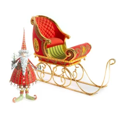 MacKenzie-Childs Patience Brewster Dash Away Dashing Santa Figure* Room Accents