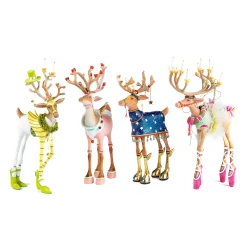 MacKenzie-Childs Patience Brewster Dash Away Reindeer Figure Set-B* Room Accents