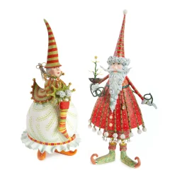 MacKenzie-Childs Patience Brewster Dash Away Mrs. Santa Figure* Room Accents