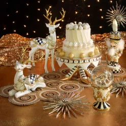 MacKenzie-Childs Patience Brewster High Heel Shoe Cake Plate - Ivory & Gold* Serveware