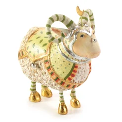 MacKenzie-Childs Patience Brewster Nativity Manger Ram Figure* Room Accents