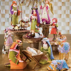 MacKenzie-Childs Patience Brewster Nativity Calf Figures* Room Accents