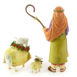 MacKenzie-Childs Patience Brewster Nativity Shepherd & Sheep Figures* Room Accents