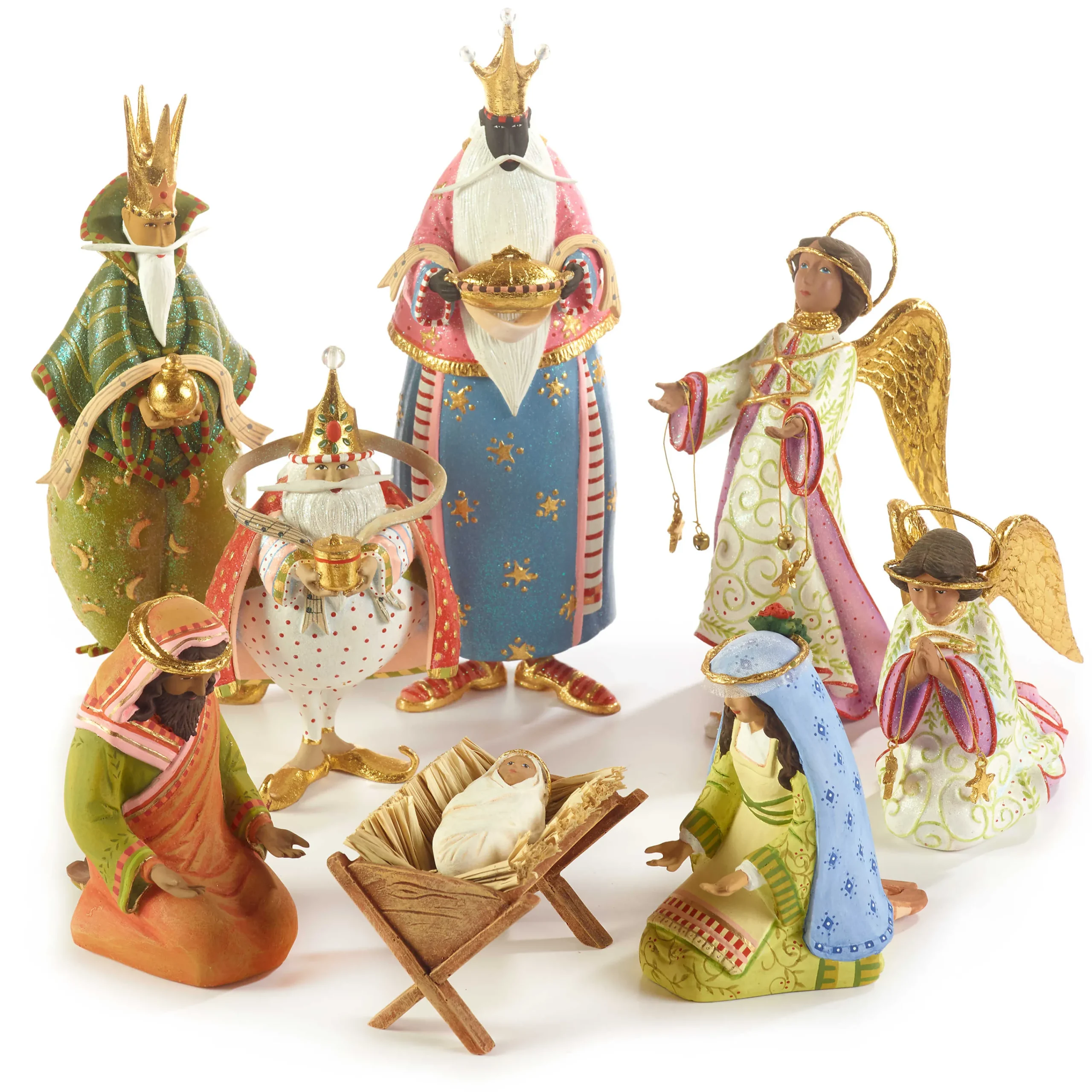 MacKenzie-Childs Patience Brewster Nativity World Magi Figures* Room Accents