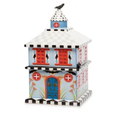 MacKenzie-Childs Patience Brewster Spooky House Cookie Jar* Kitchen Storage & Organization