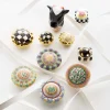 MacKenzie-Childs Petit Four Round Knob - Courtly Check* Room Accents