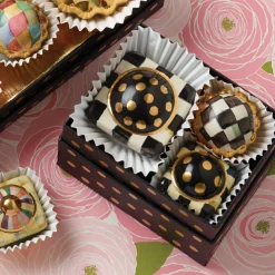 MacKenzie-Childs Petit Four Square Knob - Courtly Check* Room Accents