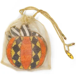 MacKenzie-Childs Polka Pumpkin Beaded Coasters - Set Of 4* Table Accessories