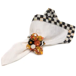 MacKenzie-Childs Polka Pumpkin Napkin Rings - Set Of 4* Table Accessories