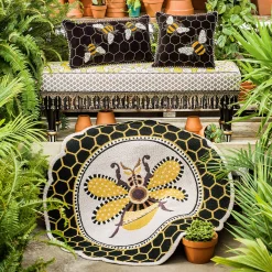 MacKenzie-Childs Queen Bee Bench* Entryway Furniture