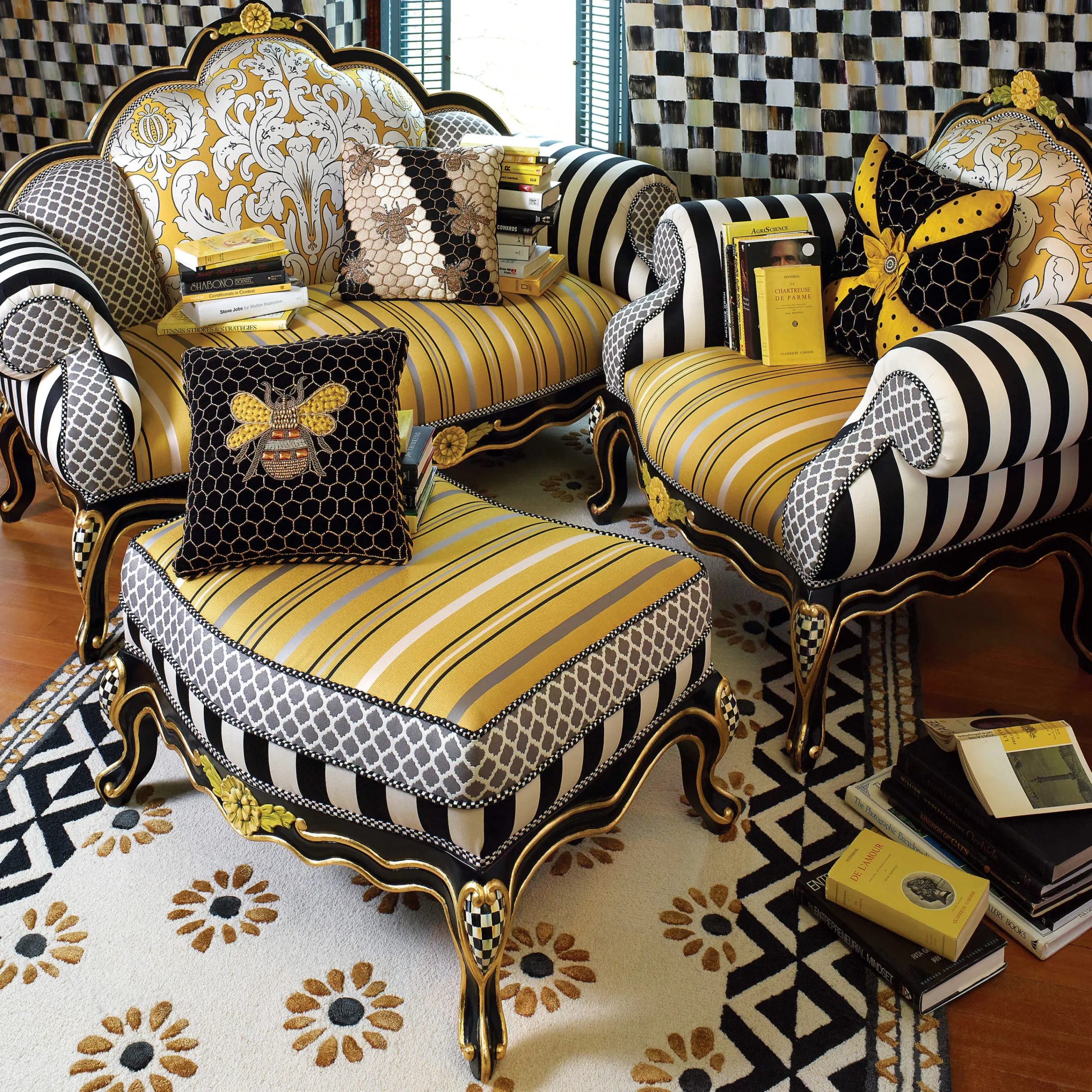 MacKenzie-Childs Queen Bee Loveseat* Living Room