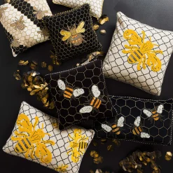 MacKenzie-Childs Queen Bee Outdoor Lumbar Pillow* Outdoor Decor