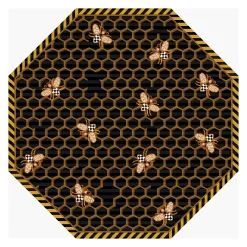 MacKenzie-Childs Queen Bee Rug - 6' Octagon* Rugs