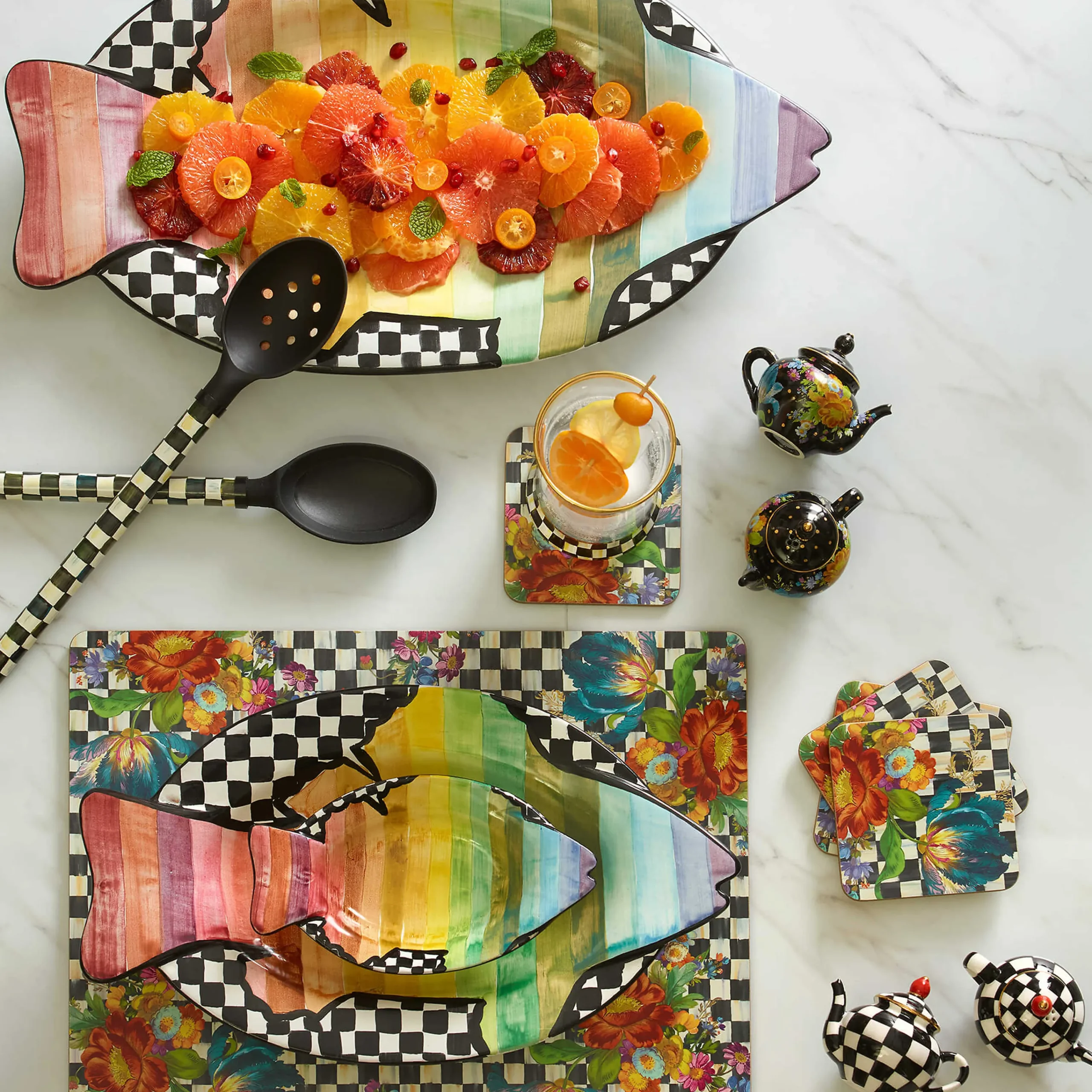 MacKenzie-Childs Rainbow Fish Dinner Platter* Outdoor Entertaining