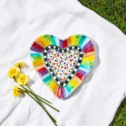 MacKenzie-Childs Rainbow Fluted Heart Plate* Serveware