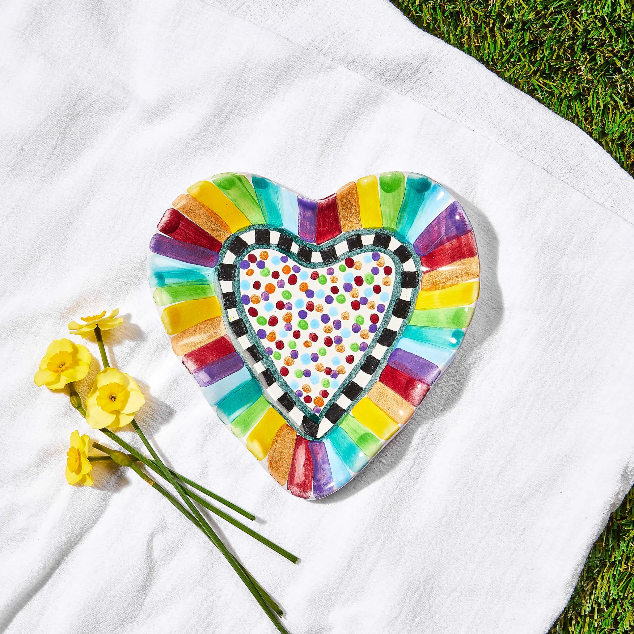 MacKenzie-Childs Rainbow Fluted Heart Plate* Serveware
