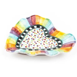 MacKenzie-Childs Rainbow Fluted Heart Plate* Serveware