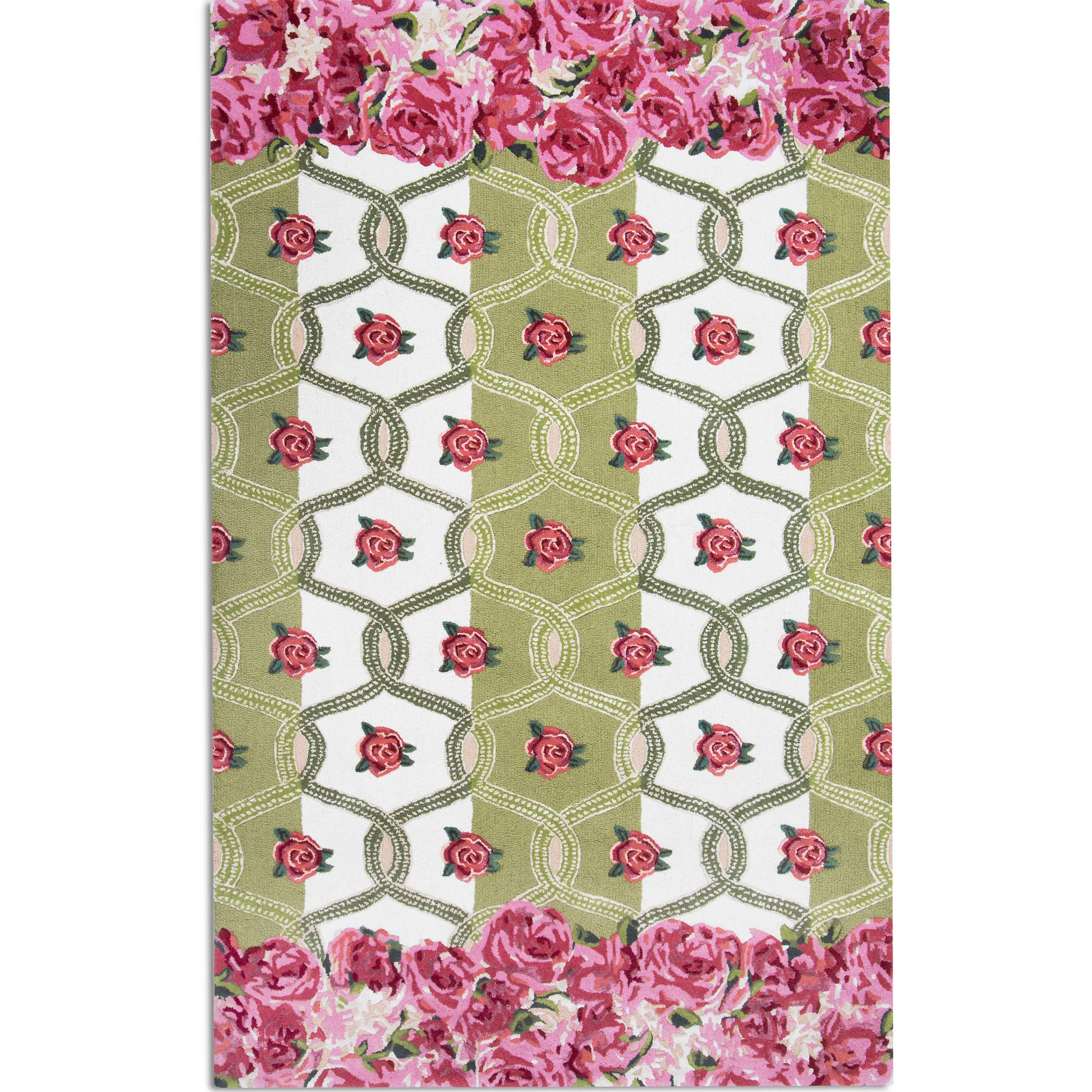 MacKenzie-Childs Really Rosy Rug - 5' X 8'* Rugs