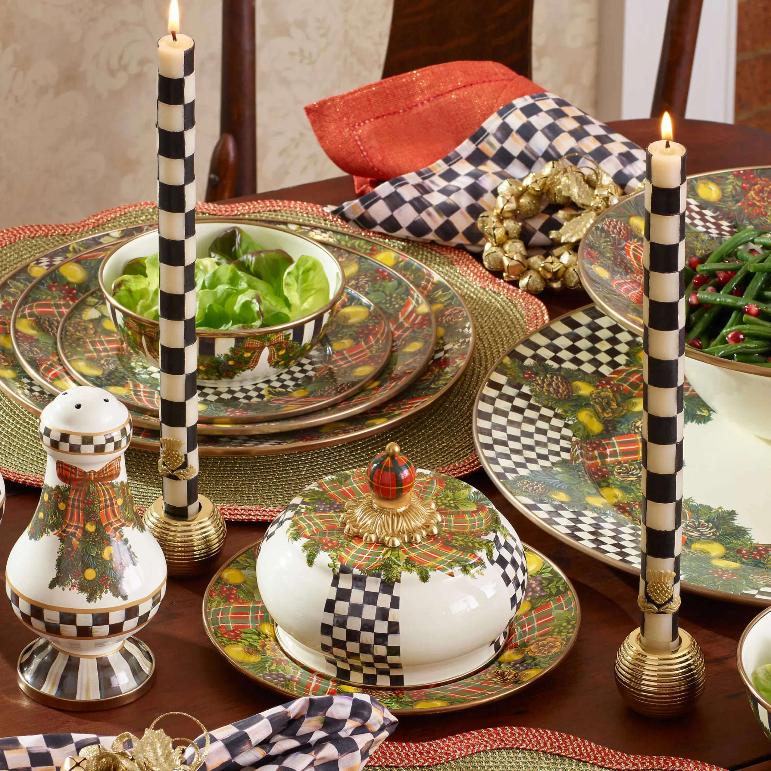 MacKenzie-Childs Ribbed Sphere Candle Holders - Gold - Set Of 4* Candles & Fragrances