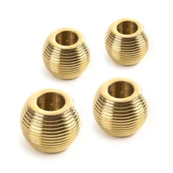 MacKenzie-Childs Ribbed Sphere Candle Holders - Gold - Set Of 4* Candles & Fragrances