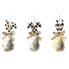 MacKenzie-Childs Rose Garden Rabbit Ornaments - Set Of 3* Room Accents
