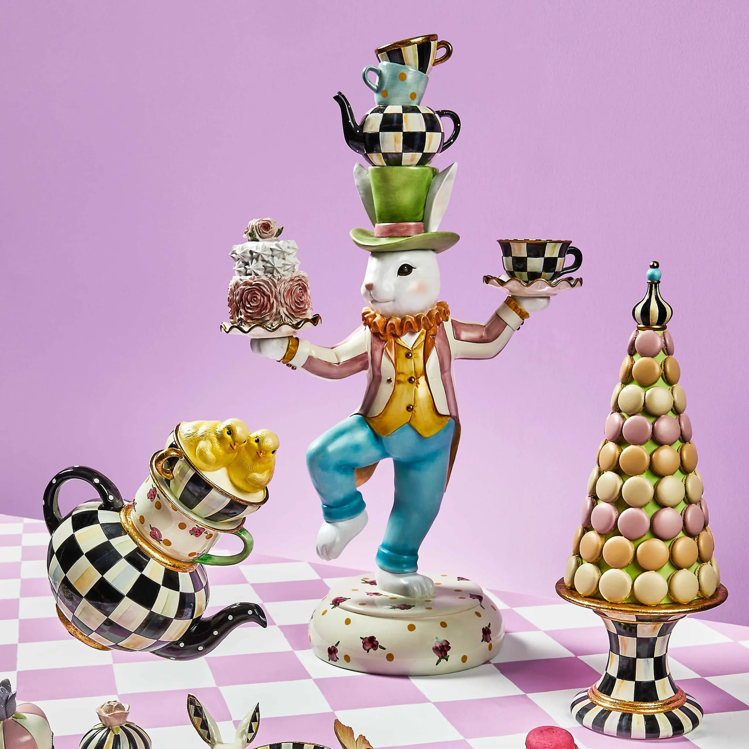 MacKenzie-Childs Rose Rabbit Centerpiece* Room Accents