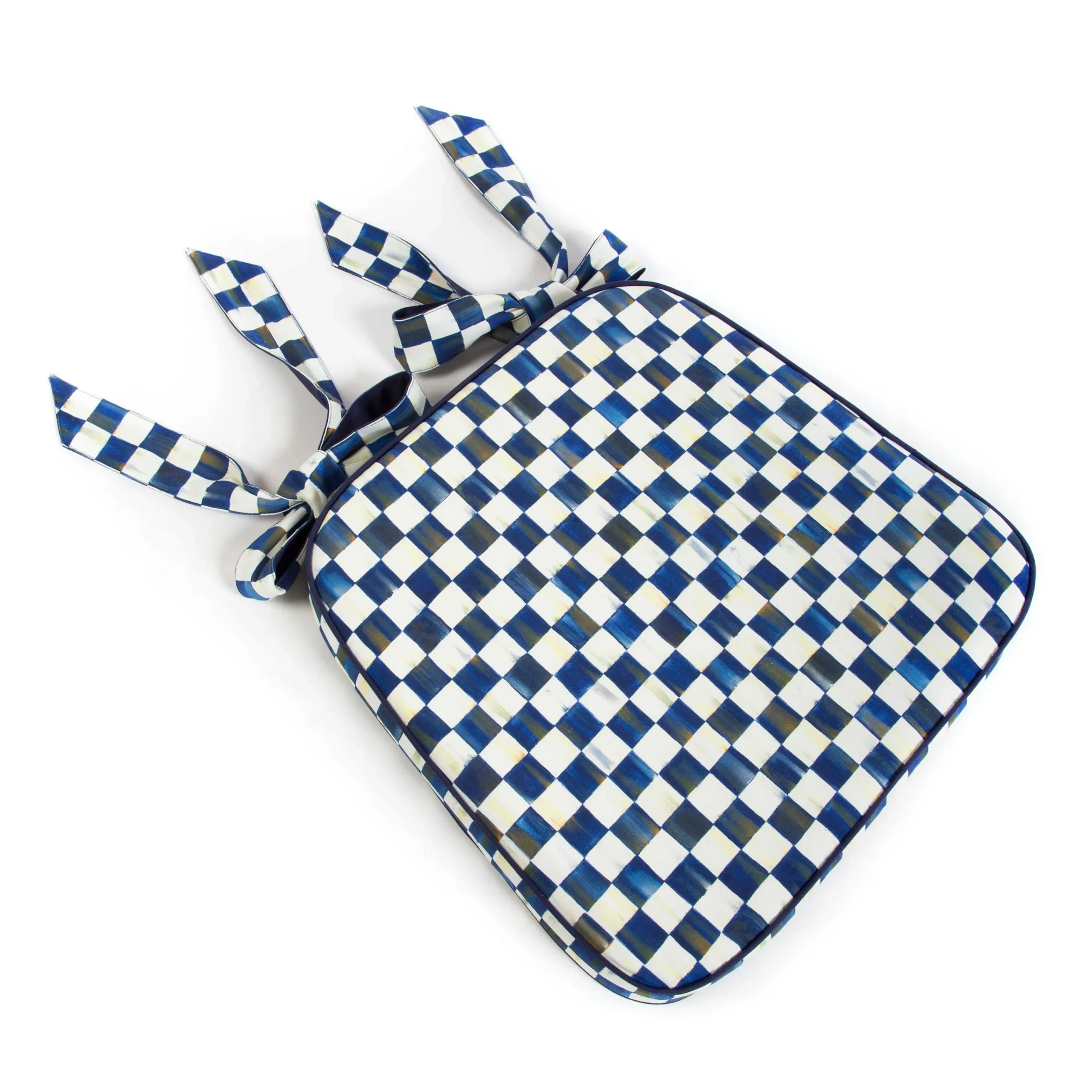 MacKenzie-Childs Royal Check Chair Cushion* Pillows, Throws, & Cushions