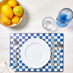 MacKenzie-Childs Royal Check Cork Back Placemats - Set Of 4* Outdoor Entertaining
