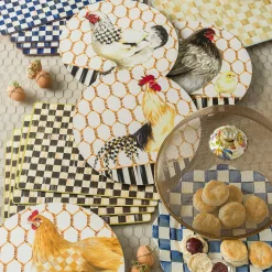 MacKenzie-Childs Royal Check Cork Back Placemats - Set Of 4* Outdoor Entertaining