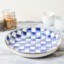 MacKenzie-Childs Royal Check Enamel Abundant Bowl* Outdoor Entertaining