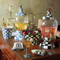 MacKenzie-Childs Royal Check Enamel Beverage Hostess* Outdoor Entertaining