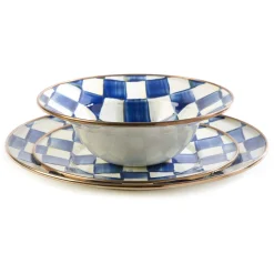 MacKenzie-Childs Royal Check Enamel Breakfast Bowl* Outdoor Entertaining