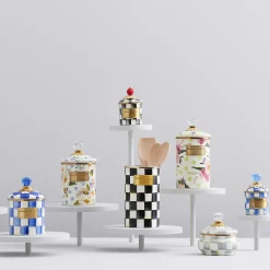 MacKenzie-Childs Royal Check Enamel Canister - Mini* Room Accents