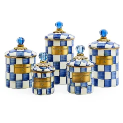 MacKenzie-Childs Royal Check Enamel Canister - Large* Room Accents