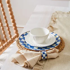 MacKenzie-Childs Royal Check Enamel Charger/Plate* Outdoor Entertaining