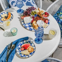 MacKenzie-Childs Royal Check Enamel Cheese Course* Outdoor Entertaining