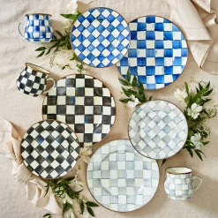 MacKenzie-Childs Royal Check Enamel Dinner Plate* Outdoor Entertaining