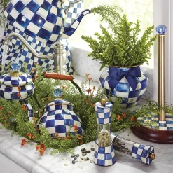 MacKenzie-Childs Royal Check Enamel Large Vase* Room Accents