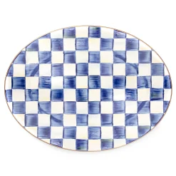MacKenzie-Childs Royal Check Enamel Oval Platter - Medium* Outdoor Entertaining