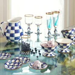 MacKenzie-Childs Royal Check Enamel Pitcher* Outdoor Entertaining