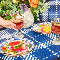 MacKenzie-Childs Royal Check Enamel Salad/Dessert Plate* Outdoor Entertaining