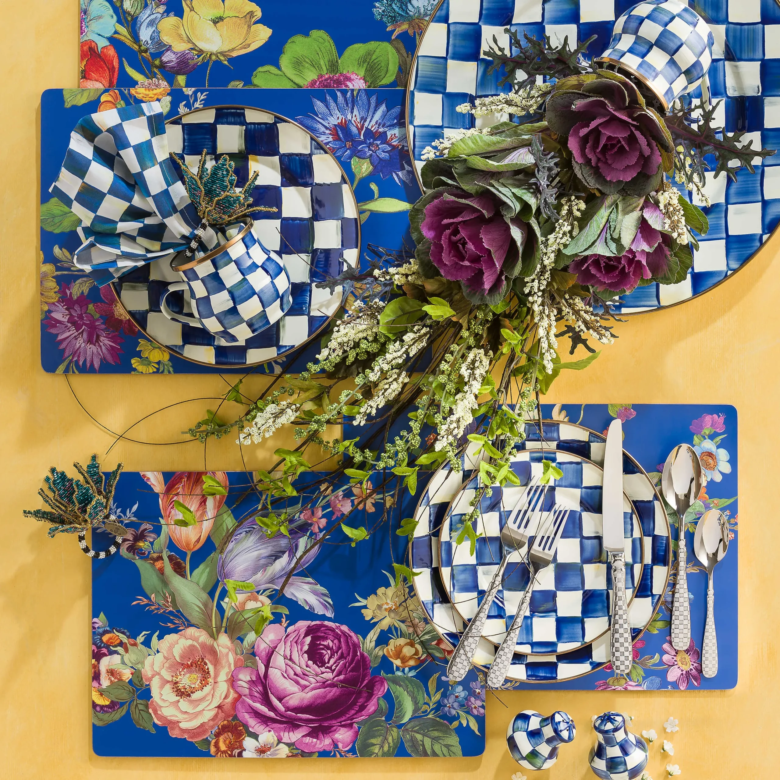 MacKenzie-Childs Royal Check Enamel Salad/Dessert Plate* Outdoor Entertaining