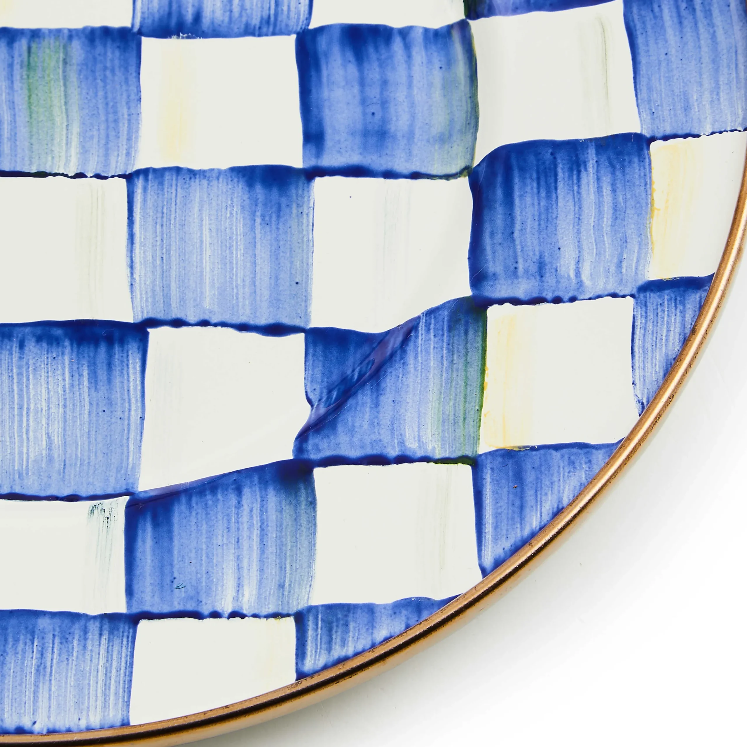 MacKenzie-Childs Royal Check Enamel Salad/Dessert Plate* Outdoor Entertaining