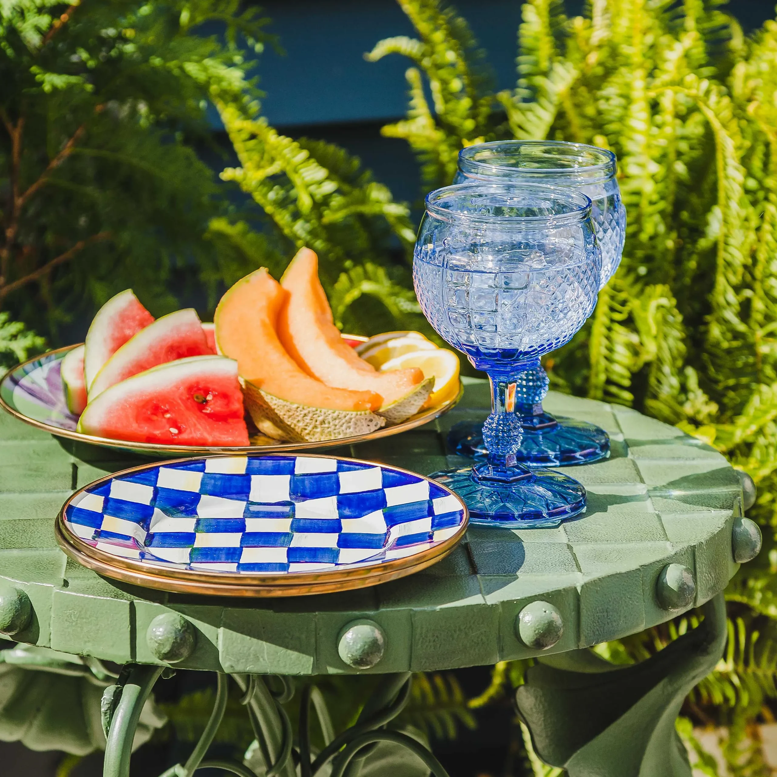 MacKenzie-Childs Royal Check Enamel Salad/Dessert Plate* Outdoor Entertaining