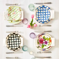 MacKenzie-Childs Royal Check Enamel Salad/Dessert Plate* Outdoor Entertaining