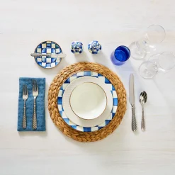 MacKenzie-Childs Royal Check Enamel Salt & Pepper Shakers* Outdoor Entertaining