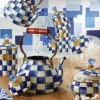 MacKenzie-Childs Royal Check Enamel Squashed Pot* Bed & Bath