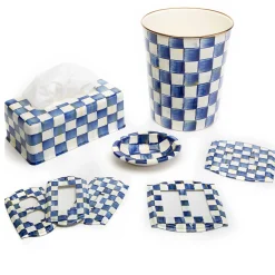MacKenzie-Childs Royal Check Enamel Standard Tissue Box Cover* Room Accents