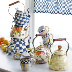 MacKenzie-Childs Royal Check Enamel Tea Kettle - 3 Quart* Tea Kettles